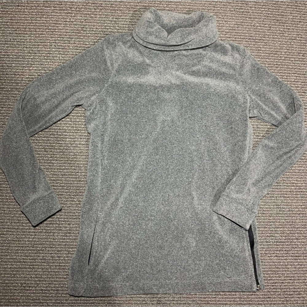 Nike Therma Dri-Fit Tunic Training Top Women's S Gray Pocket Fleece Long Sleeve